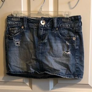 Distressed Jean Skirt